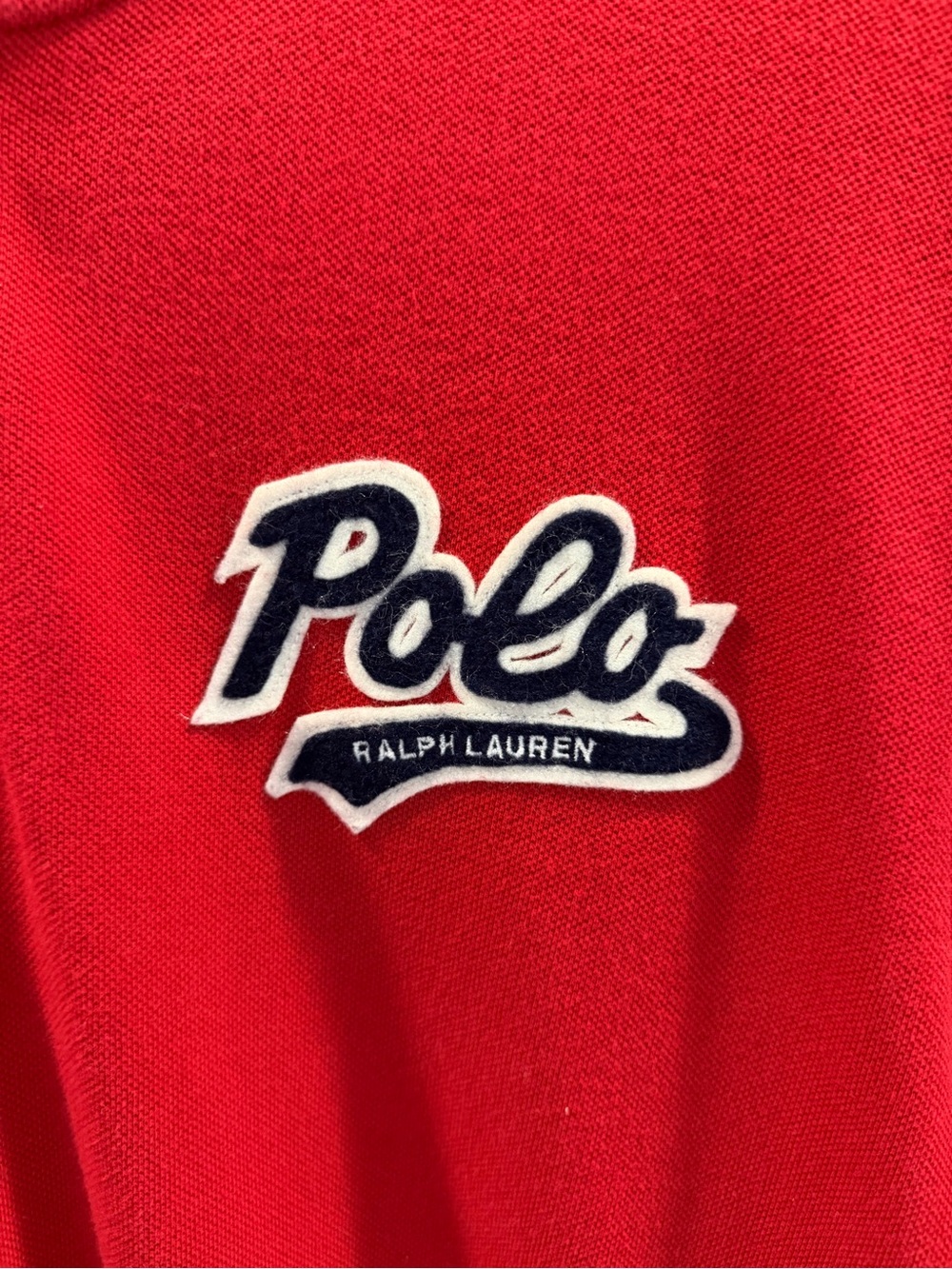 Polo by Ralph Lauren Red Short-Sleeve Jersey with Navy & White Trim XXL - Picture 2 of 5